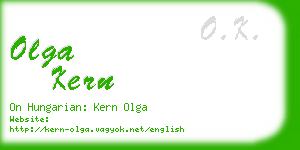 olga kern business card